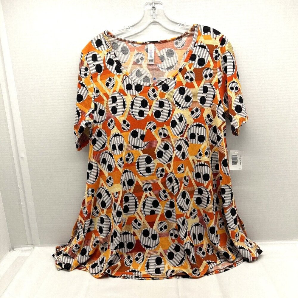 LuLaRoe Jack Skellington Nightmare Before Christmas Perfect T Orange Size S New